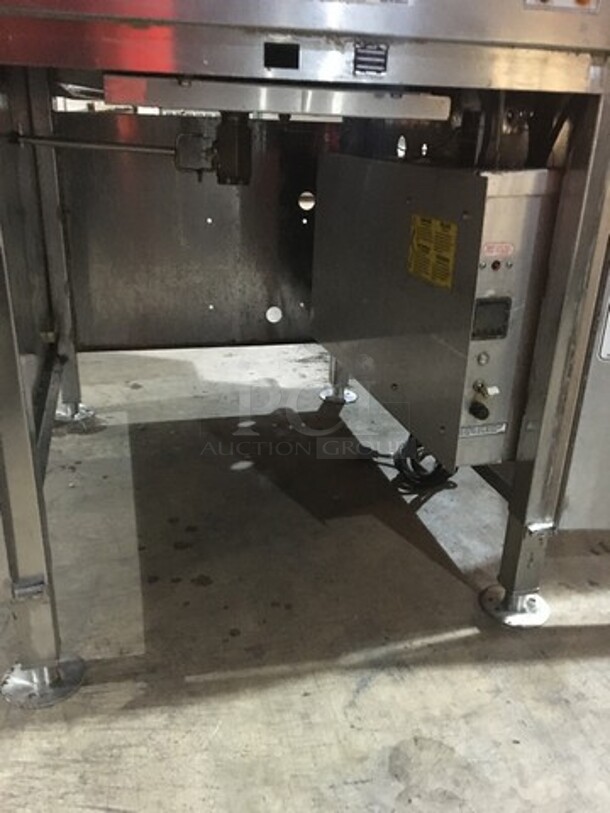 Amazing! Belshaw Natural Gas Powered Commercial Donut Deep Fat Fryer! Model 718TCG! All Stainless Steel! On Legs!  - Image 7 of 11