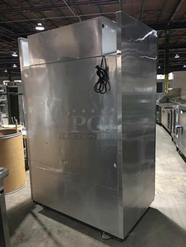 WOW! True 2 Door Stainless Steel Reach In Cooler! With Poly Coated Racks! Model TG2R-2S Serial 7610307! 115V 1 Phase! On Commercial Casters!  - Image 3 of 10