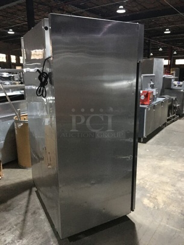 WOW! True 2 Door Stainless Steel Reach In Cooler! With Poly Coated Racks! Model TG2R-2S Serial 7610307! 115V 1 Phase! On Commercial Casters!  - Image 4 of 10