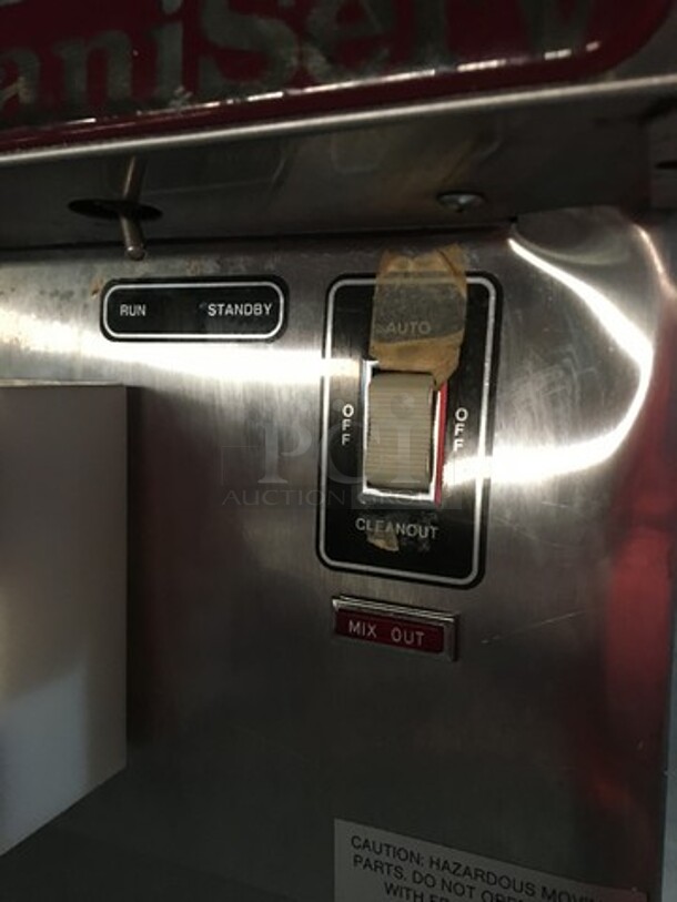 Wow! Saniserve 3 Handle Soft Serve Ice Cream Machine! Model A5271P Serial K131810! 208/230V 1 Phase! On Commercial Casters!  - Image 8 of 11