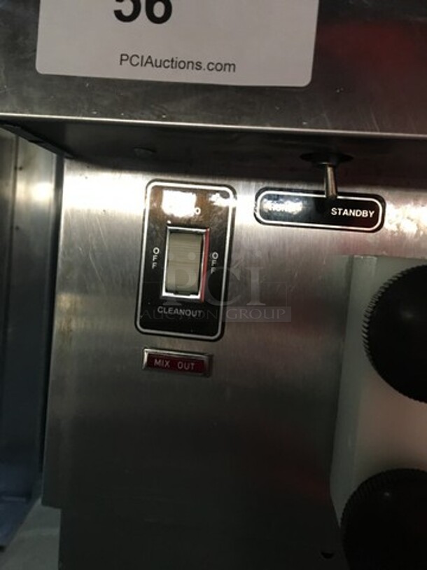 Wow! Saniserve 3 Handle Soft Serve Ice Cream Machine! Model A5271P Serial K131810! 208/230V 1 Phase! On Commercial Casters!  - Image 9 of 11
