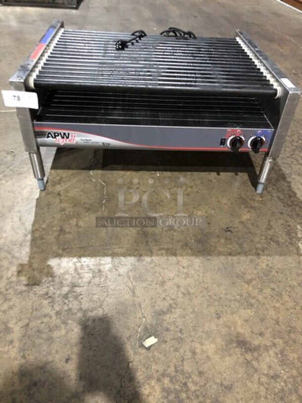 APW Wyott Heavy Duty Commercial Hot Dog Roller Machine! Model HRS75ST Serial 817961705208! 208/240V 1 Phase!