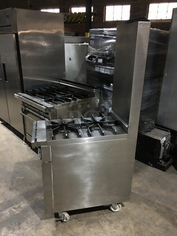 Sweet! Jade Range Heavy Duty Commercial Natural Gas Powered 2 Burner Stove! All Stainless Steel! On Commercial Casters!  - Image 3 of 9