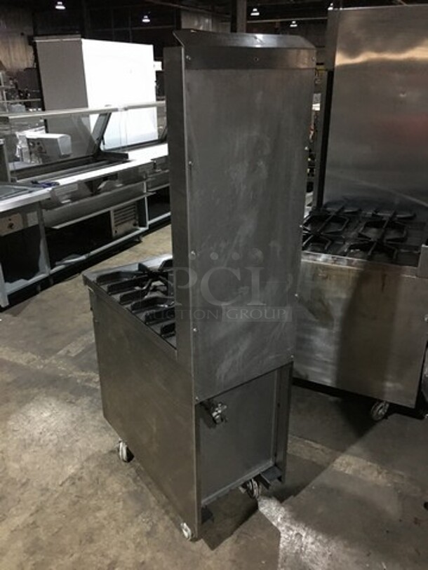 Sweet! Jade Range Heavy Duty Commercial Natural Gas Powered 2 Burner Stove! All Stainless Steel! On Commercial Casters!  - Image 4 of 9