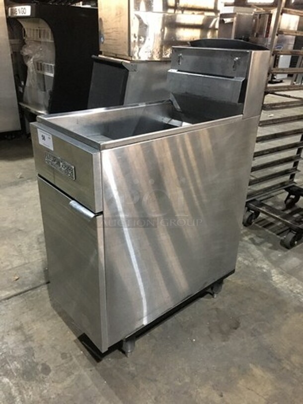 American Range Natural Gas Powered 3 Burner Deep Fat Fryer! All S.S.! On Legs!  - Image 2 of 9