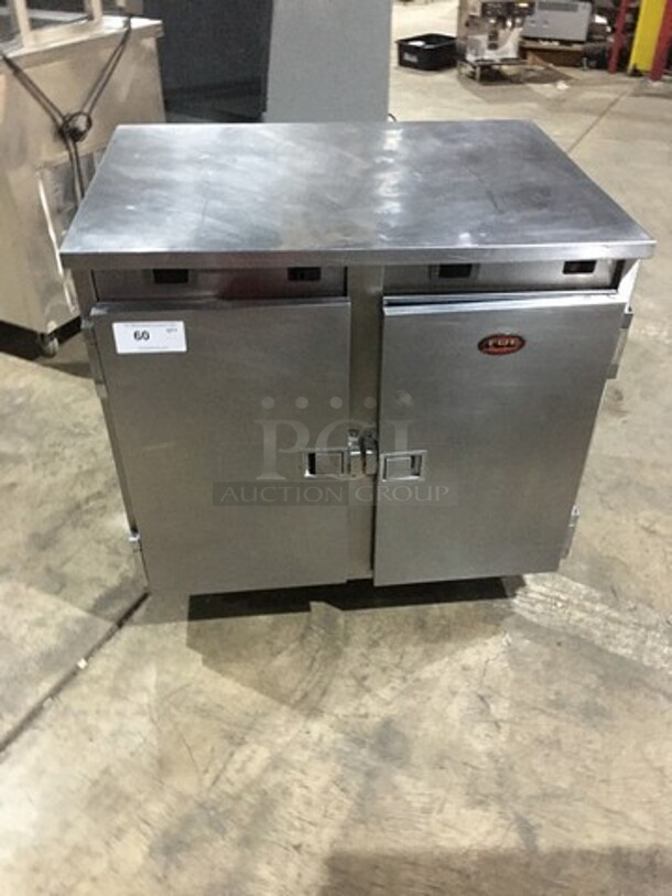 Nice! 2015 FWE 2 Door All Stainless Steel Food Warming Cabinet! Model HLC-16-CHP Serial 154457305! 120V 1 Phase! On Commercial Casters! 