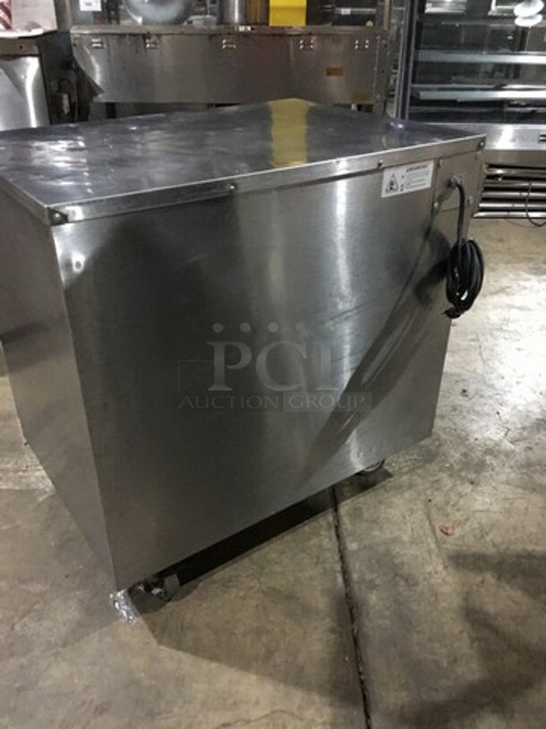 Nice! 2015 FWE 2 Door All Stainless Steel Food Warming Cabinet! Model HLC-16-CHP Serial 154457305! 120V 1 Phase! On Commercial Casters!  - Image 4 of 9