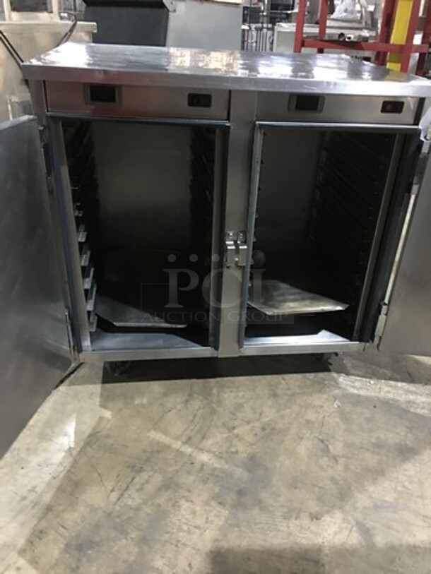 Nice! 2015 FWE 2 Door All Stainless Steel Food Warming Cabinet! Model HLC-16-CHP Serial 154457305! 120V 1 Phase! On Commercial Casters!  - Image 6 of 9