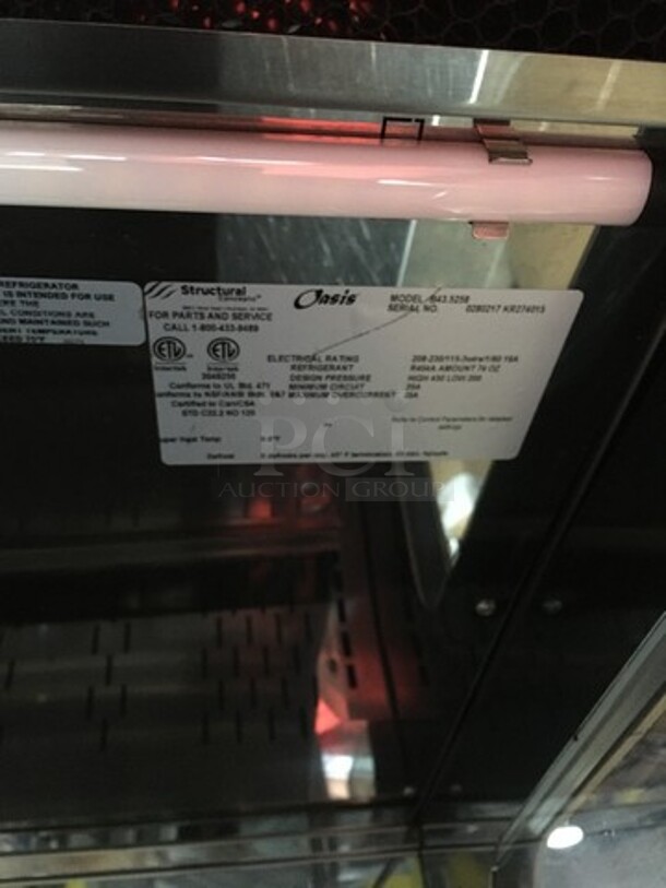 Structural Concepts Refrigerated Open Grab-N-Go Case Merchandiser! Oasis Series! Model S435258 Serial 0280217KR274015! 208/230V 1 Phase!  - Image 7 of 8