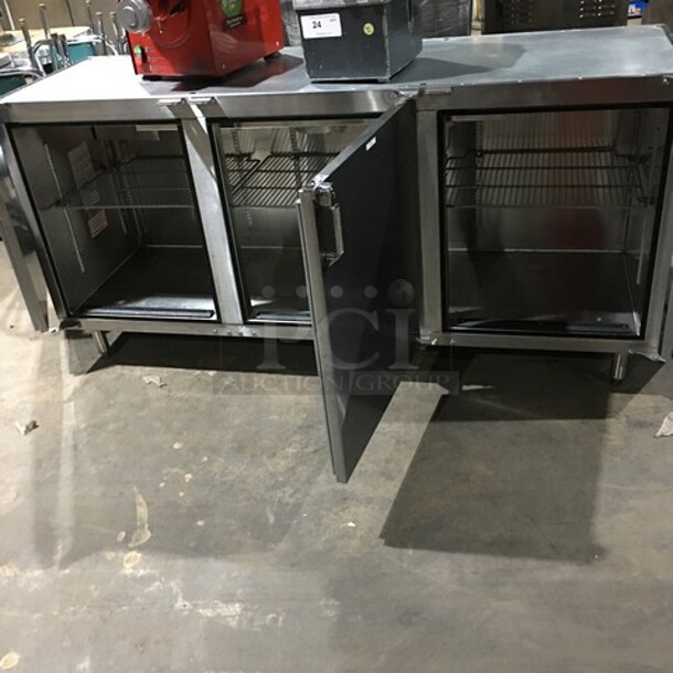 Nice! Glas Tender All Stainless Steel Refrigerated Bar Back Cooler! Model LP72-L6-SN Serial 404169479N! 120V 1 Phase! On Legs! Remote Compressor/No Compressor!  - Image 5 of 9