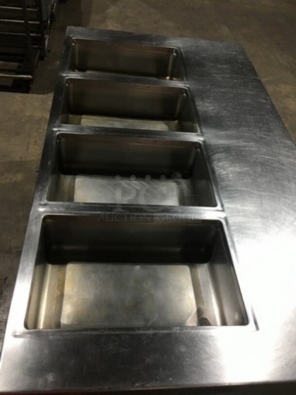 Fab! Delfield All Stainless Steel 4 Well Electric Powered Steam Table! Each Well Individually Controlled! Model F14E1460 Serial 1108150302174! On Commercial Casters! 208/230V 1 Phase!  - Image 5 of 9
