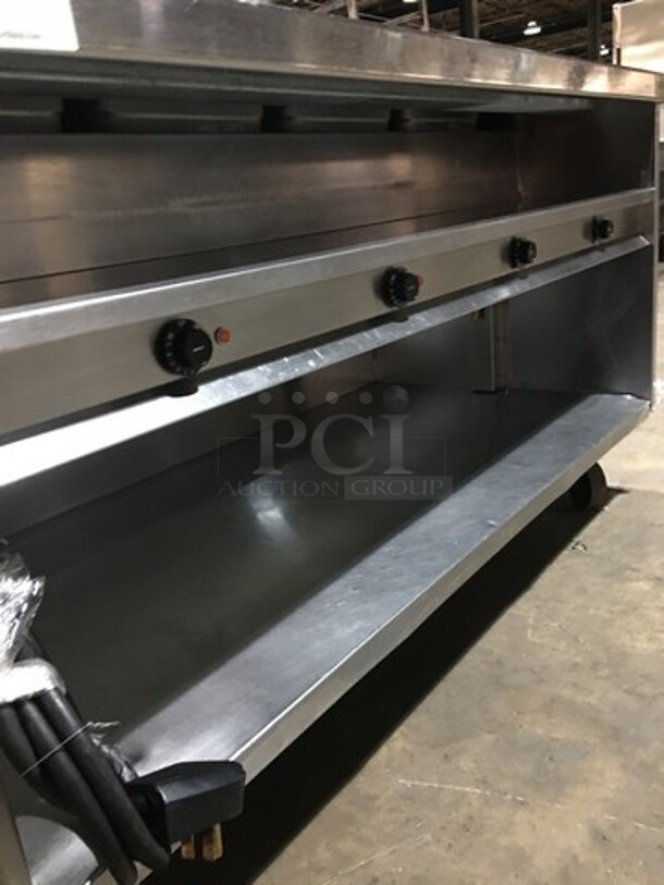 Fab! Delfield All Stainless Steel 4 Well Electric Powered Steam Table! Each Well Individually Controlled! Model F14E1460 Serial 1108150302174! On Commercial Casters! 208/230V 1 Phase!  - Image 7 of 9