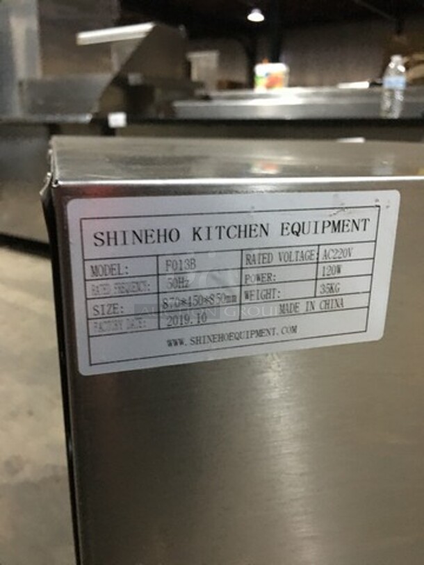 Sweet! 2019 LATE MODEL! Shineho Commercial Chicken Breading Machine! All Stainless Steel! Model F013B! 220V!  - Image 6 of 7
