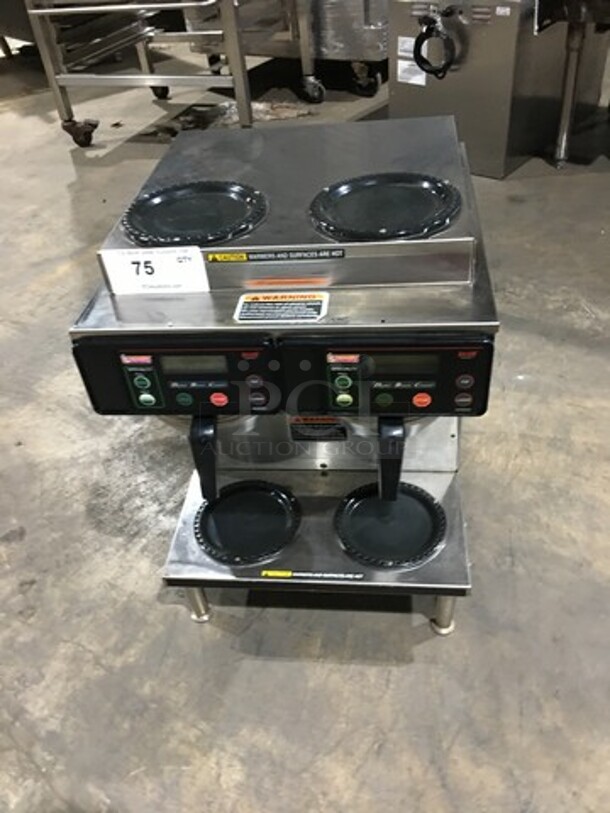 Nice! Bunn Dual Section 4 Pot Counter Top Coffee Brewer Machine! Digitally Controlled! Model AXIOM2/2 Twin Serial AXTN026390! 120/208/240V 1 Phase!  - Image 1 of 10