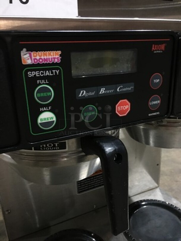 Nice! Bunn Dual Section 4 Pot Counter Top Coffee Brewer Machine! Digitally Controlled! Model AXIOM2/2 Twin Serial AXTN026390! 120/208/240V 1 Phase!  - Image 7 of 10