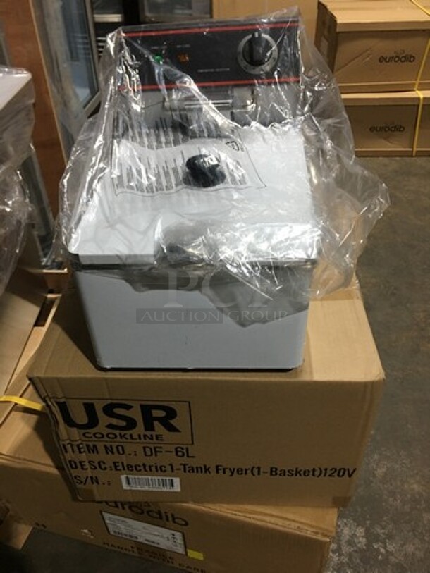 Brand New In The Box! 2020 USR Counter Top Electric Powered Deep Fat Fryer! Model DF6L Serial 200651134! 120V 1Phase! 
