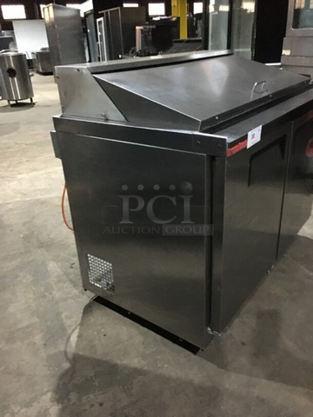 Universal Coolers All Stainless Refrigerated Mega Top Sandwich Prep Table! Model SCLM2 Serial D1607M707TSSU48K006! 110V 1 Phase! On Commercial Casters!  - Image 2 of 10