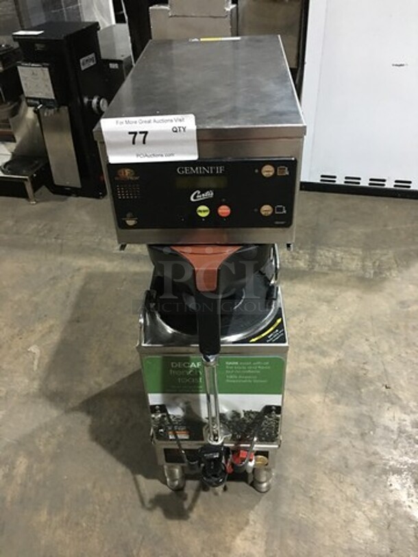 Nice! Curtis Gemini IF Edition Coffee Brewer Machine! With Hot Water Line! Model GEMSIF10A2419 Serial 12839251! 220V 1Phase!  - Image 1 of 9