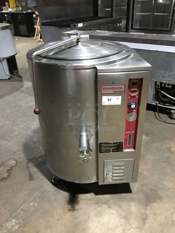 Wow! Southbend Self Contained Natural Gas Powered Jacketed Soup Kettle! All S.S.! Steam Master Series! Model KSLG-20 Serial 5484212U8204! On Legs! 