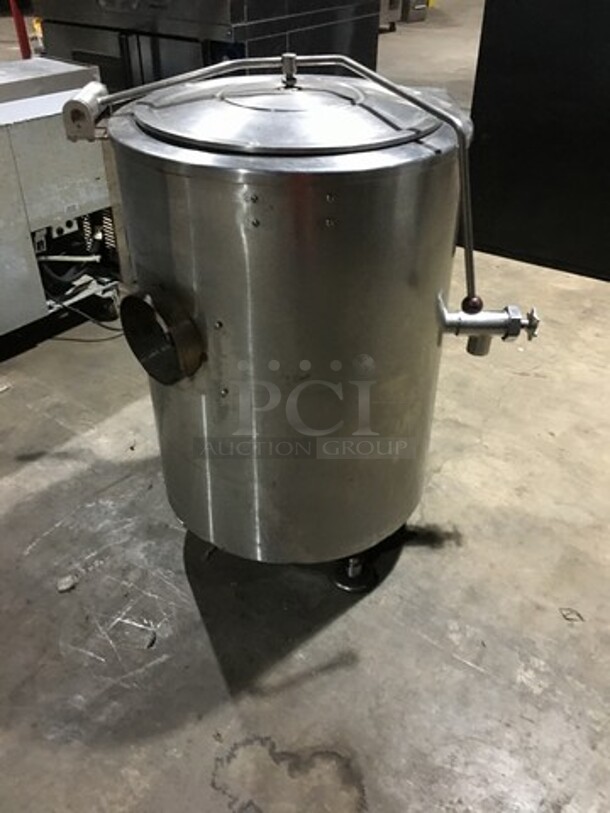 Wow! Southbend Self Contained Natural Gas Powered Jacketed Soup Kettle! All S.S.! Steam Master Series! Model KSLG-20 Serial 5484212U8204! On Legs!  - Image 3 of 11