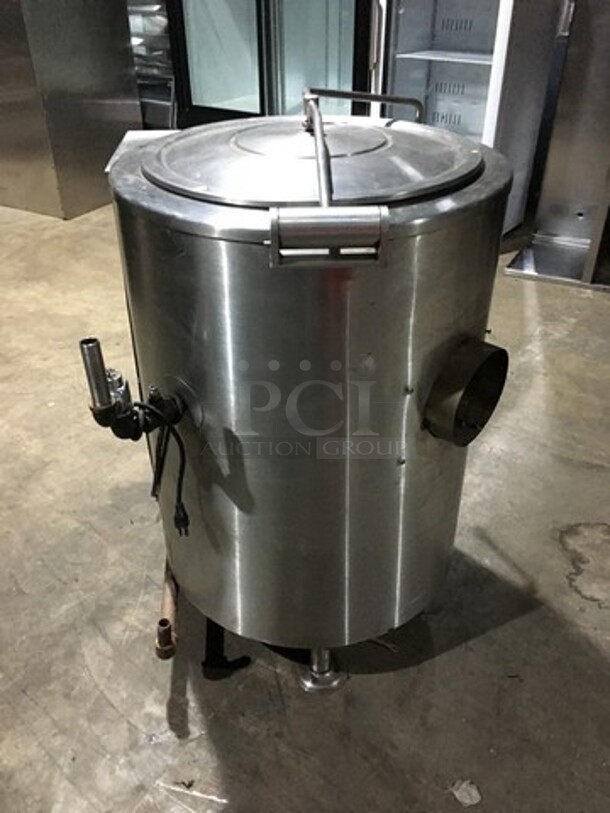 Wow! Southbend Self Contained Natural Gas Powered Jacketed Soup Kettle! All S.S.! Steam Master Series! Model KSLG-20 Serial 5484212U8204! On Legs!  - Image 4 of 11