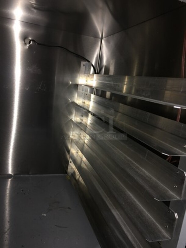 NEW NEVER USED! Leader One Door Refrigerated Lowboy Cooler Worktop! With Pan Rack Holder Inside! Model LB27R Serial PP102308! 115V 1 Phase! Remote Compressor/No Compressor! On Commercial Casters!  - Image 6 of 9
