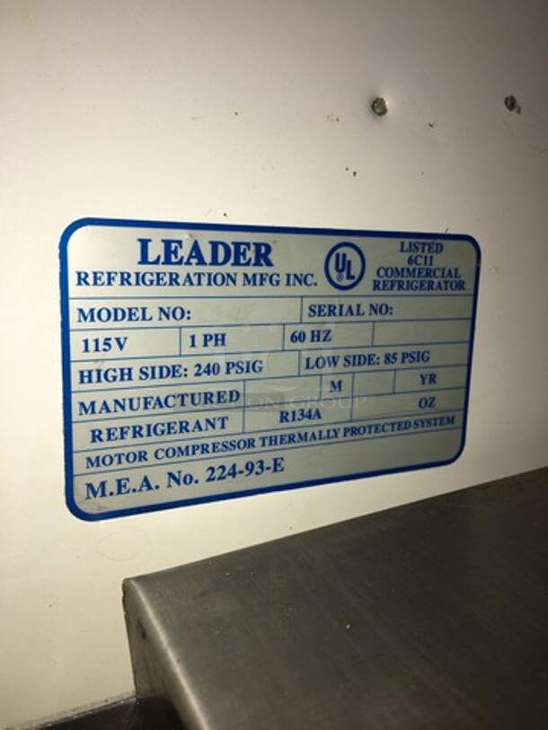 Leader 48 Refrigerated High Top Deli Display Case Merchandiser! 115V 1 Phase!   - Image 8 of 10