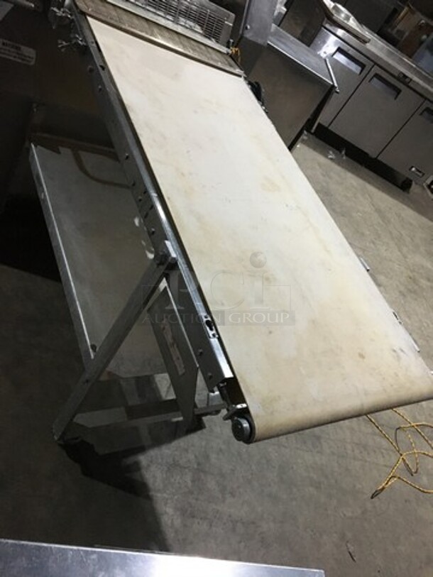 WOW! Moline Heavy Duty Commercial Reversible Dough Sheeter! Equipped With Foot Pedal! 3 Phase!  - Image 3 of 9