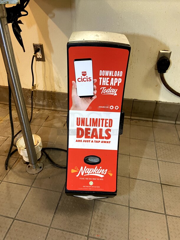 (3) Napkin Dispensers. 2 table top, one high volume. - Image 2 of 2