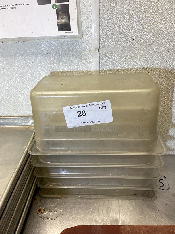 1/3 X 6 in Plastic Pans (5 qty)