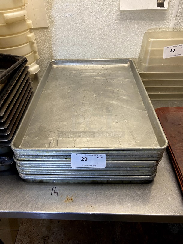 Full Size Sheet Pans.  Approximately 10 pans