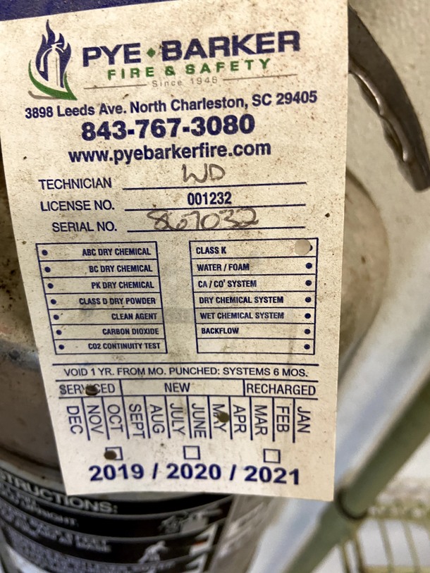 Ansul "K-Guard" Fire Extinguisher. May, 2019 inspection. - Image 2 of 2