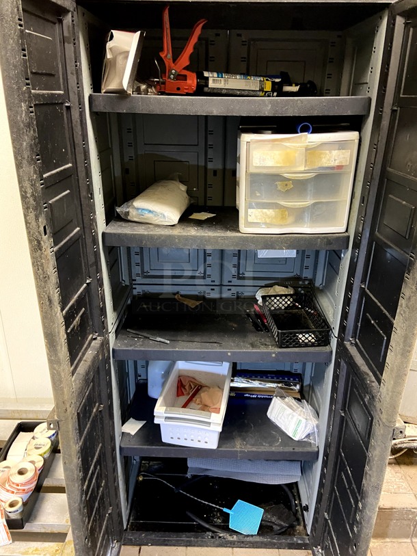 Plastic Storage Cabinet w/ Contents and Date Labels. - Image 2 of 3
