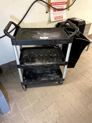 Rubbermaid  Bus Cart w/ Trash Can