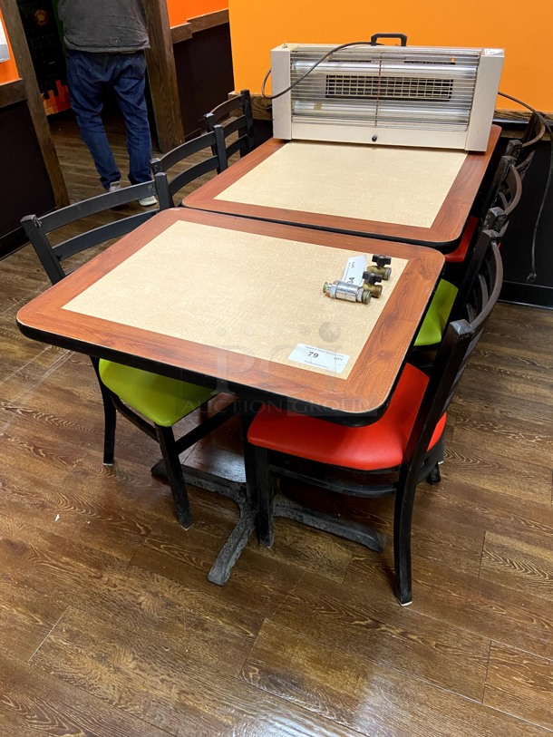 Lot of Two Tables & 6 Chairs - Image 1 of 1