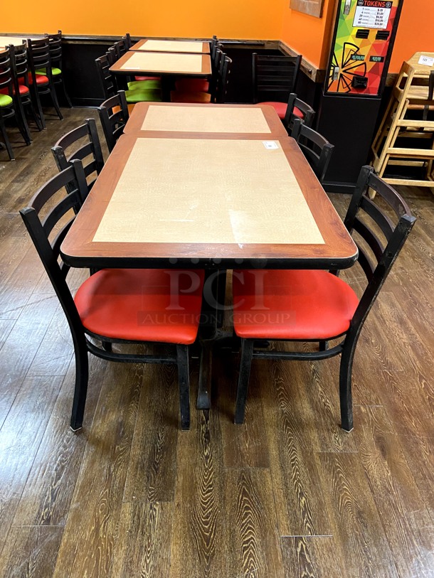 Lot of 2 Tables and 6 Chairs - Image 2 of 2