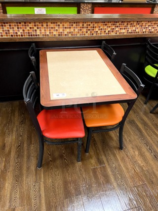 Lot of 1 Table and 4 Chairs