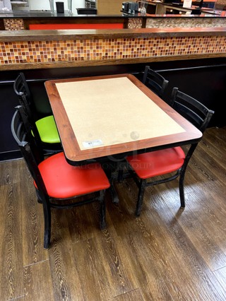 Lot of 1 Table and 4 Chairs