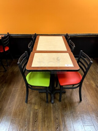 Lot of 2 Tables and 6 Chairs