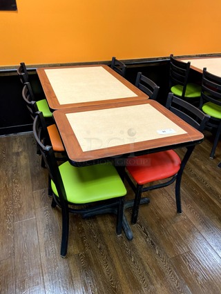 Lot of 2 Tables and 6 Chairs