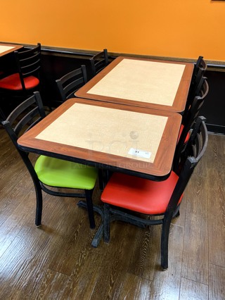Lot of 2 Tables and 6 Chairs