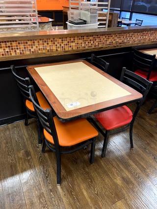 Lot of 1 Tables and 4 Chairs