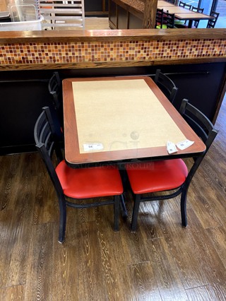 Lot of 1 Table and 4 Chairs