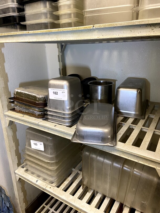Lot of Stainless Steel Pans - Image 1 of 1
