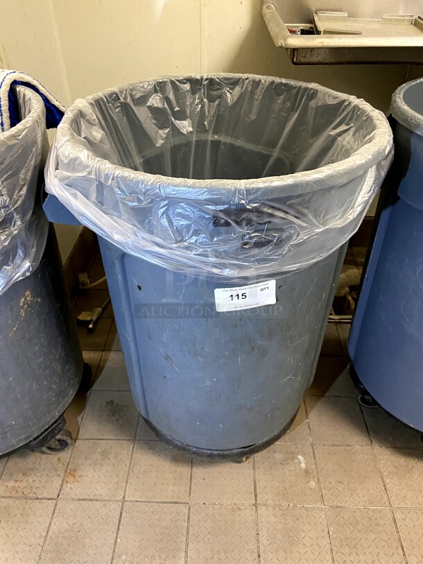 Trash Can w/ Dolly - Image 1 of 1