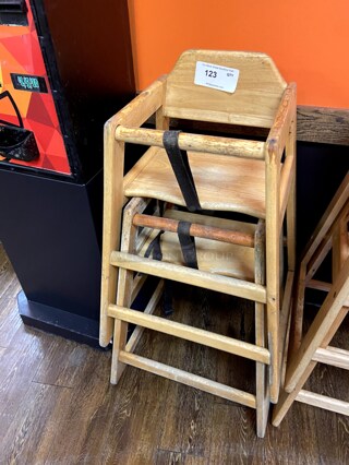Wooden High Chair.  (2 x bid)