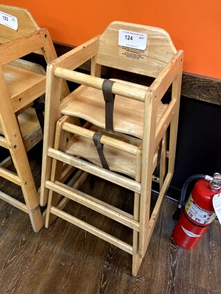Wooden High Chair ( 2 x bid)
