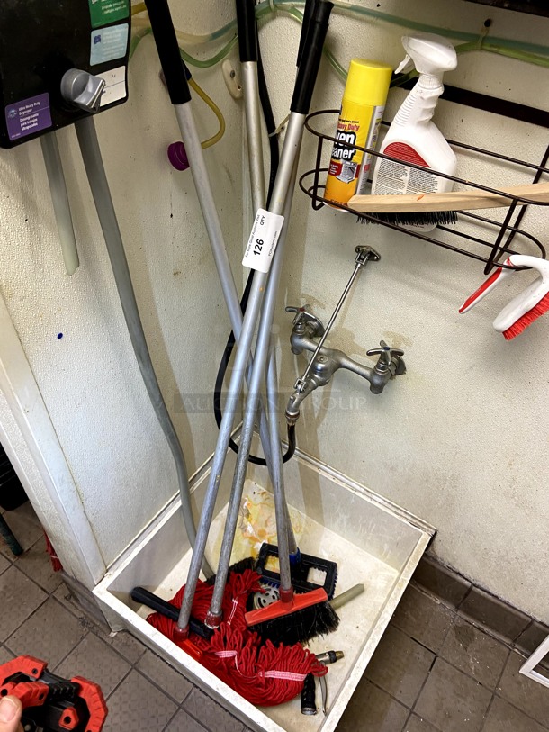 Lot Brooms, Mops and Janitorial Supplies - Image 1 of 4