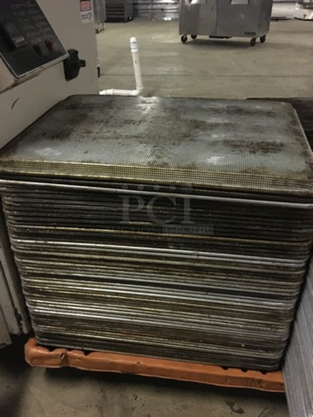 Full Size Perforated Baking Sheet Pans! 9 X Your Bid! - Image 1 of 8