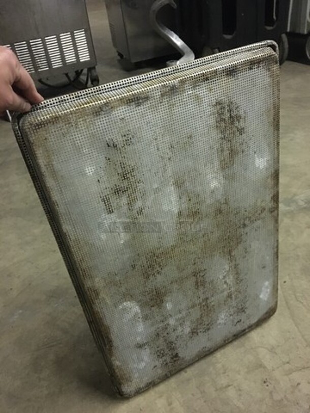 Full Size Perforated Baking Sheet Pans! 9 X Your Bid! - Image 3 of 8